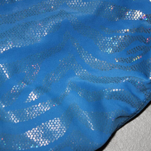 Blue & Silver 2 Pcs Justice Bikini Swimsuit Size 7 - Picture 12 of 14